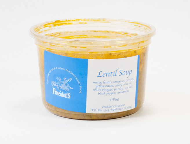Poseidon's Greek Lentil Soup in container