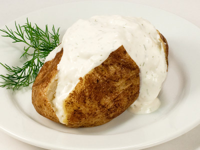 Tzatziki on Baked Potato