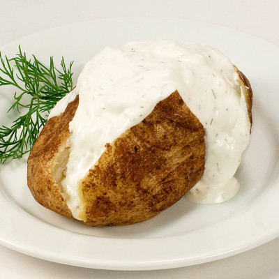 Tzatziki on Baked Potato
